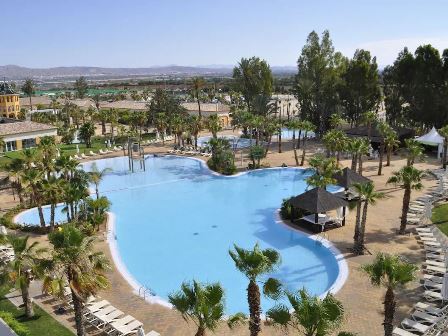 swimming at Alannia Costa Blanca holiday park in Spain