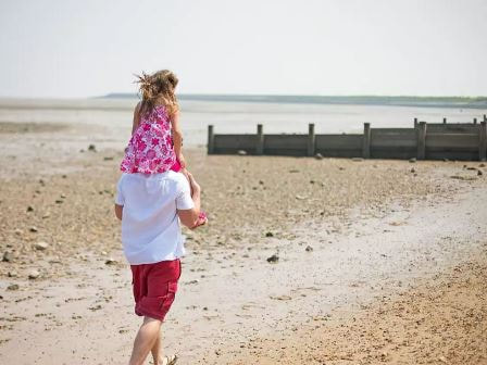 Beach near to Haven Kent Coast Holiday Park (previously called Allhallows)