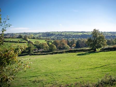 Countryside view at Ashbourne Heights Holiday Park