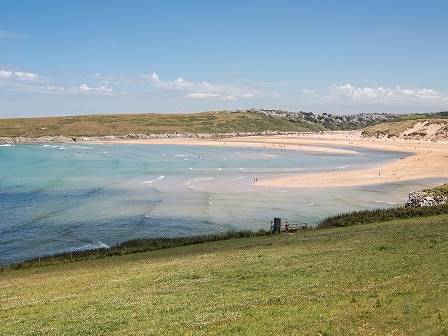 Beach near Trevella Holiday park in cornwall