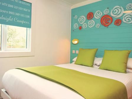 Bedroom at seaside apartment at Butlins