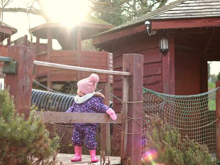 Child in playground at Bluestone