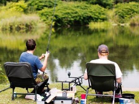 Fishing lakes at Borwick Lakes in Yorkshire