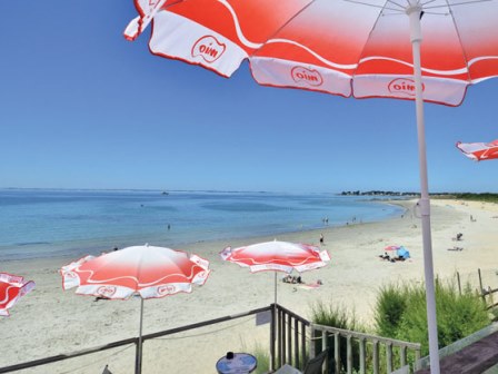 Sandy Beach at La Baie Campsite in Brittany France