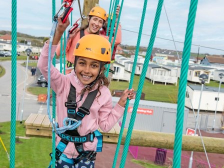 High ropes at Cayton Bay Holiday Park