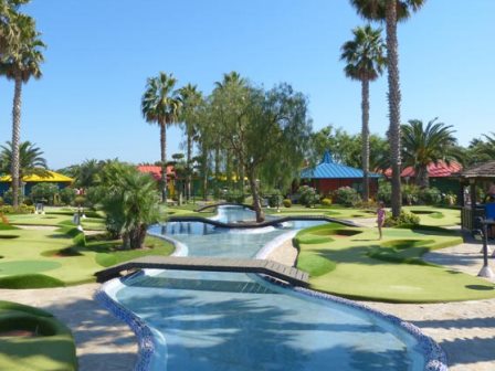 Minigolf at Cambrils Park in Spain