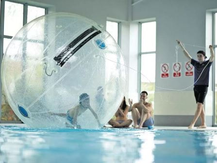 Swimming pool at Cheddar Woods Resort and Spa (image from Hoseasons)