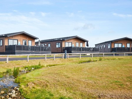 Lodges overlooking Cherry Tree Holiday Park