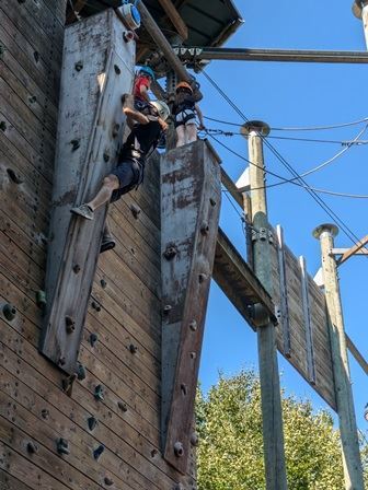 Climbing wall at Center Parcs Erperheide in Belgium