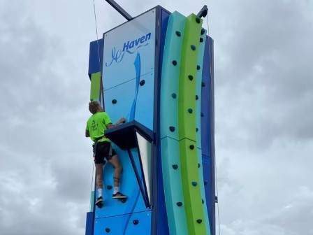 Climbing wall at Haven Greenacres