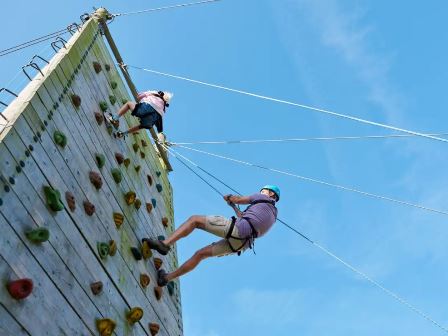 Climbing wall at Haven Cleethorpes Beach caravan park (previously called Thorpe Park caravan park)