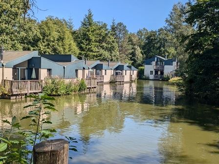 Lakeside cottages at Center Parcs Erperheide in Belgium