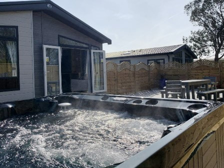 Hot tub at Golden Sands in Lincolnshire