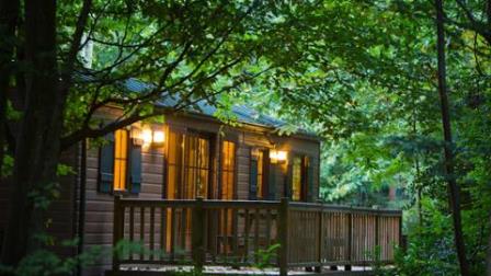 Disney's Davy Crockett Ranch in the evening