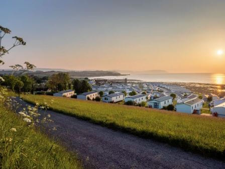 Haven Doniford Bay Holiday Park at sunset