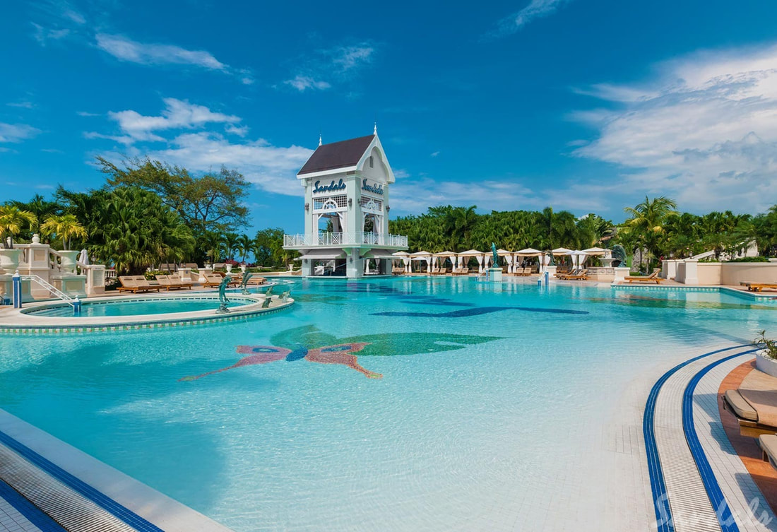 Swimming at Sandals Ochi Resort