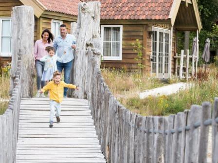 Family outside Efteling Holiday Home