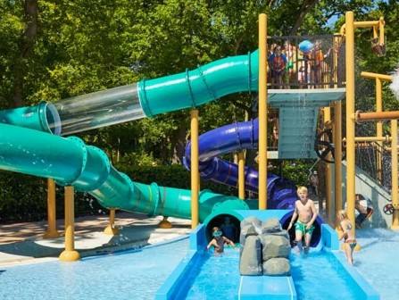 Small swimming pool slides at Eurocamp Duinrell