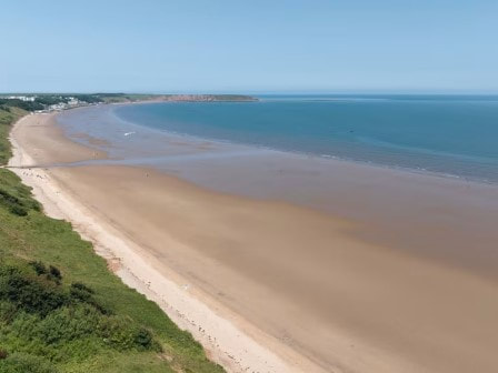 Filey beach at Primrose Valley Holiday Park