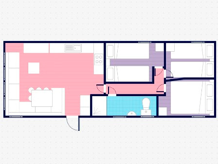 Haven bronze eight berth caravan floorplan