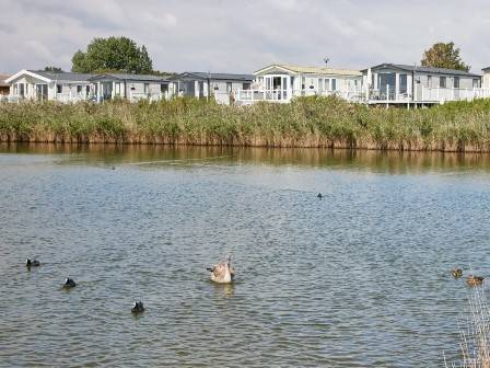 Lakeside lodges at Haven Church Farm holiday park