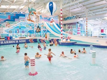 Swimming pool at Haven Hafan y Môr in South Wales