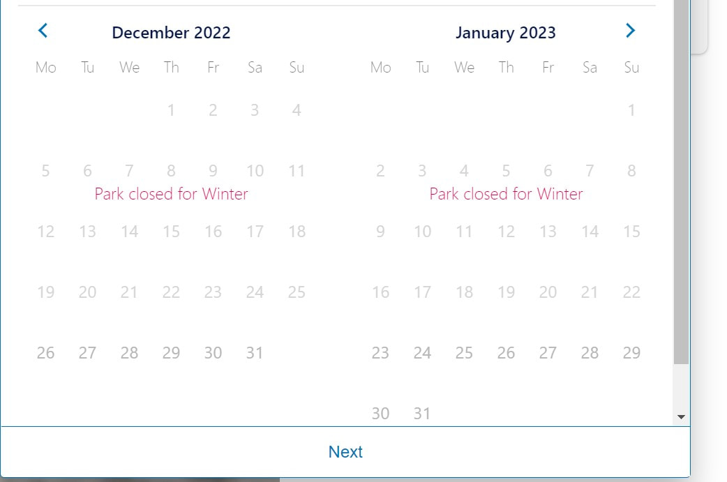 Haven Marton Mere closing dates 