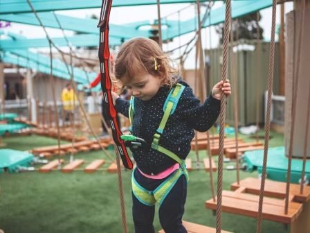 Junior aerial adventure at at Haven Primrose Valley Holiday Park