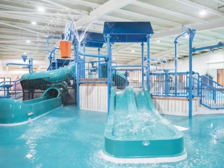 Water slides at Haven Seashore