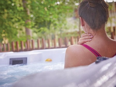 Hot tub at Blackwood Forest Lodges