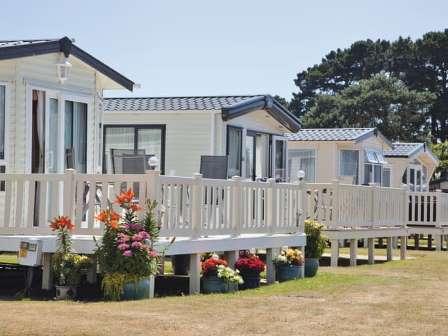 Caravans at Hoburne Park in Dorset