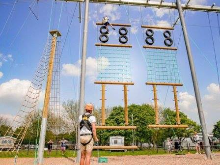 High ropes climbing course at Tattershall Lakes