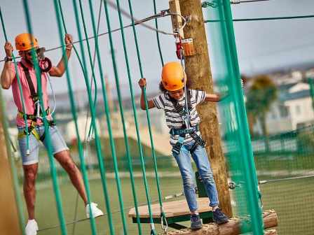 High ropes at Parkdean Resorts Trecco Bay Holiday Park