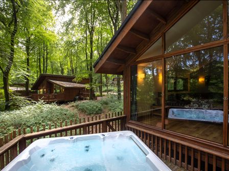 Hot tub lodge at Blackwood Forest