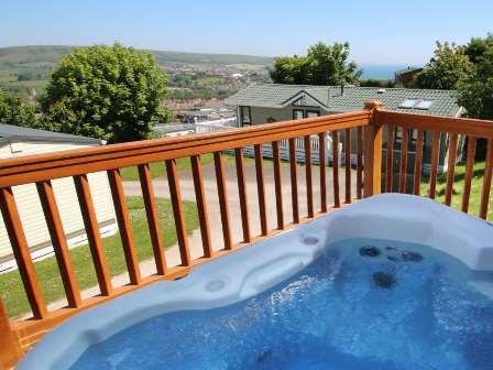 Hot tub at Swanage Coastal Park in Dorset