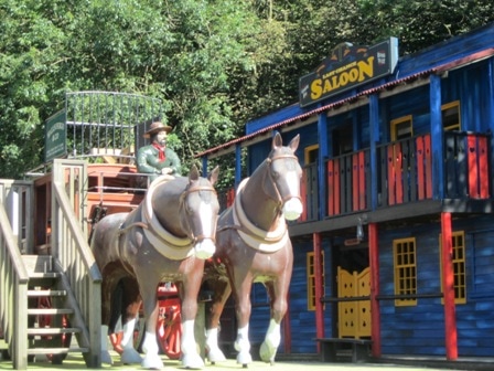 Horses at Cowboyland in Blackgang Chine