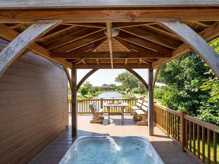 Hot tub at Caister Lakes lodges