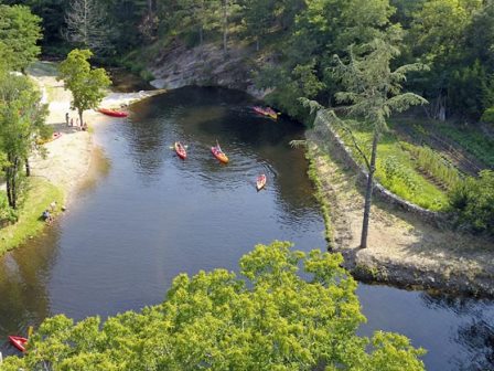 Canoeing at Les Ranchisses Campsite in Ardeche