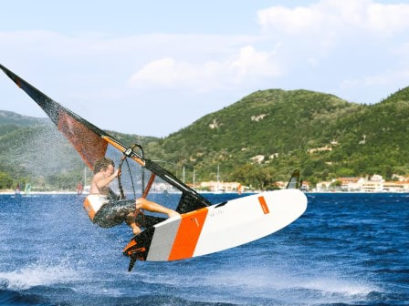 Windsurfing at Neilson Cosmos Beachclub