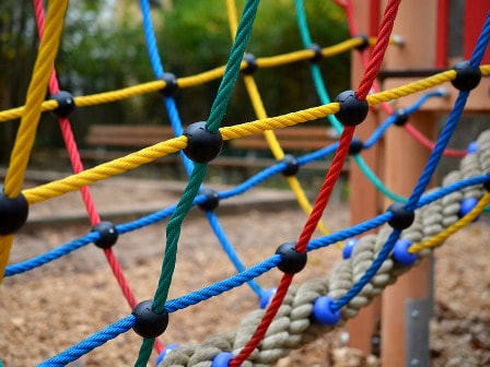 Children's playground at a holiday park