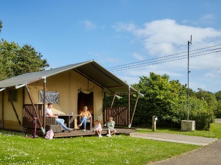 Safari tent at Parkdean Resorts Nodes Point