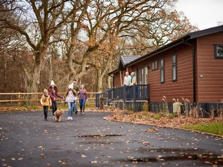 Lodge in autumn at Norfolk Woods Resort and Spa