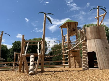 Playground at Croix du Vieux Pont Campsite