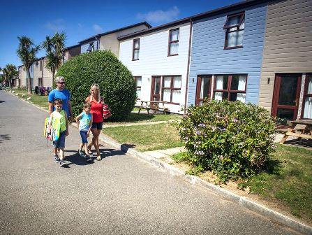 Family at Perran View Holiday Park