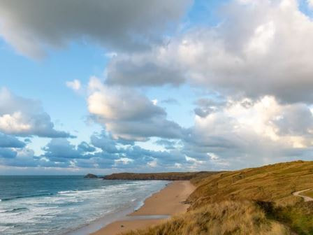 Beach at perran sands holiday park