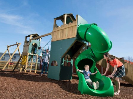 Playground slide at Ty Mawr Holiday Park in Wales