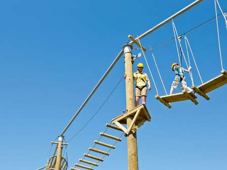 Aerial adventures at Haven Presthaven Caravan Park