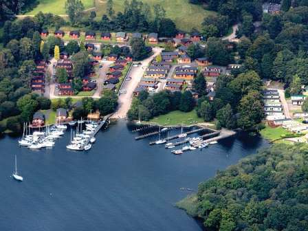 White Cross Bay Holiday Park from above