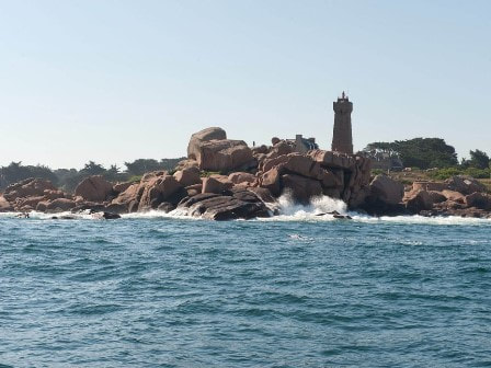 Rocky coastline near Le Renolien in Brittany