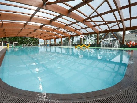 Swimming pool at Le Renolien Campsite in Brittany